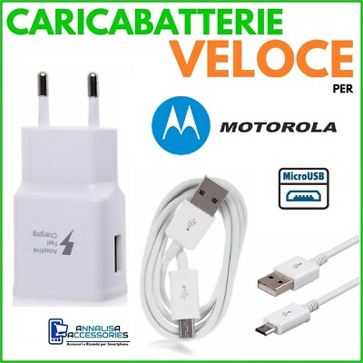 FAST FAST CHARGER FOR MOTOROLA DROID TURBO 2 SOCKET + MICRO USB CABLE