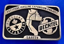 PGT-PG&E Pipeline Expansion Project BECHTEL Safety Award 1993 Belt Buckle
