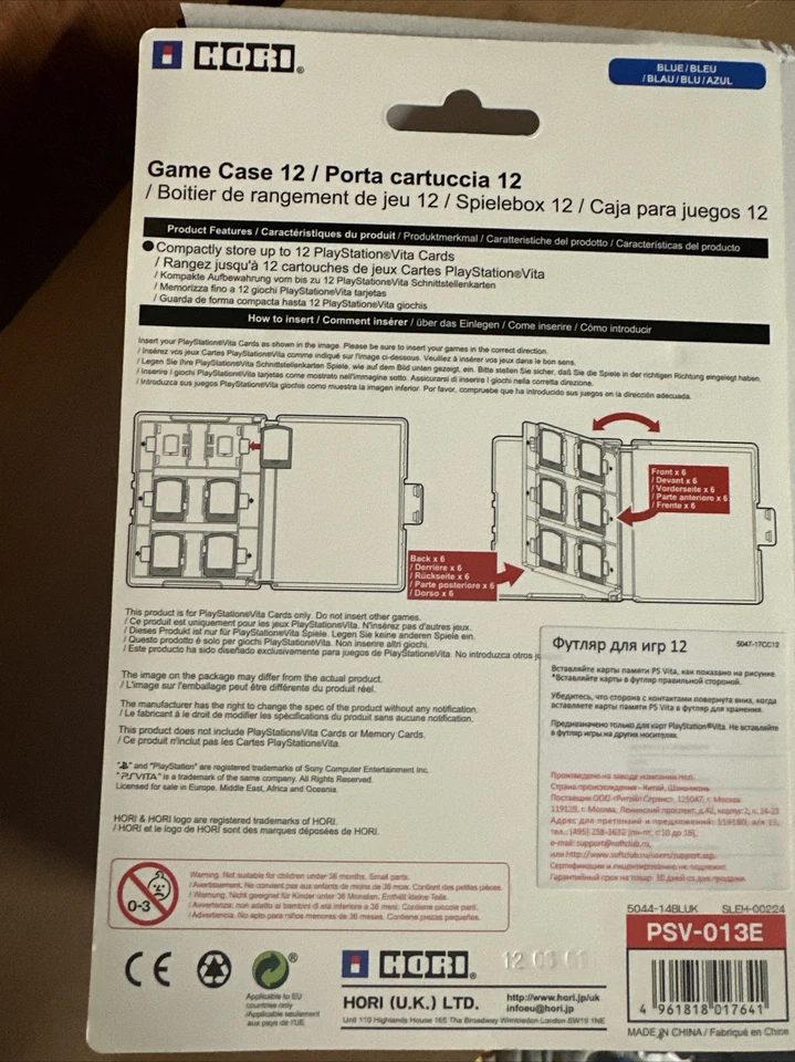 Hori PS Vita Oficial OEM Licencia Juego Software Estuche para Tarjetas 12 Azul Oscuro ¡RARO! Foto 2 de 2