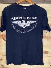 Vintage Simple Plan Shirt 2000’s Punk Rock Pop Sz Small Fruit Of The Loom