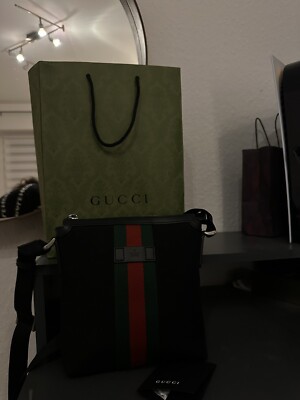 gucci  canvas umhängetasche herren schwarz 