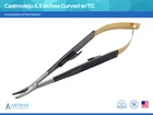 Castroviejo 5.5 inches Micro Needle Holder Driver With TC Curved ARTMAN