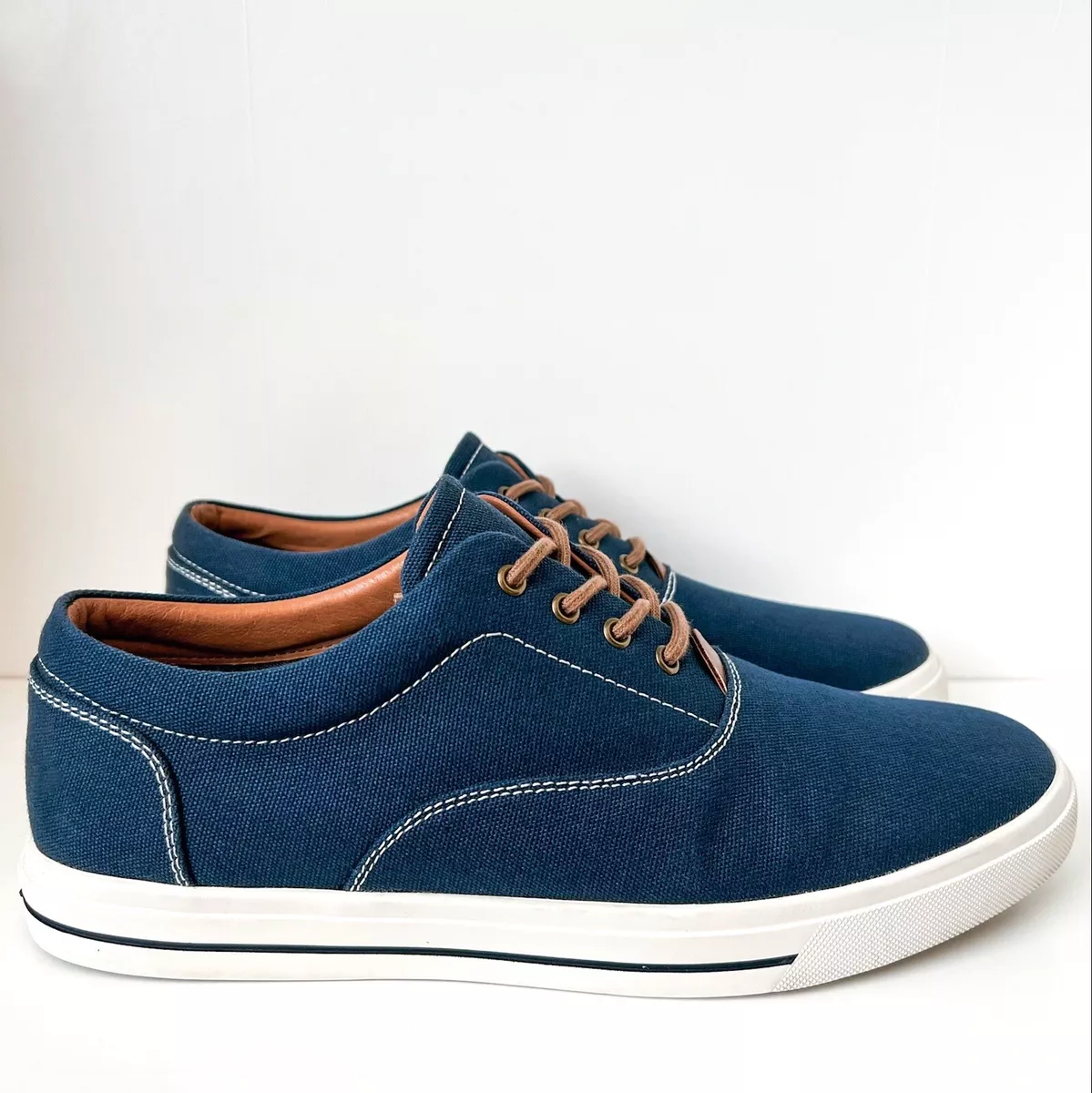 Mens blue canvas clearance sneakers