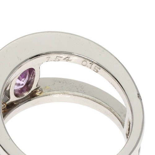 1.54ct Pink Sapphire Diamond Ring Platinum PT900 12.3g - Picture 6 of 10