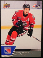 2022-23 22/23 Upper Deck CHL #87 Danny Zhilkin Kitchener Rangers