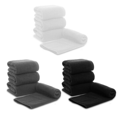 4er Set Gästetuch / Handtuch / Duschtuch / Badetuch 100% Baumwolle mit Aufhänger