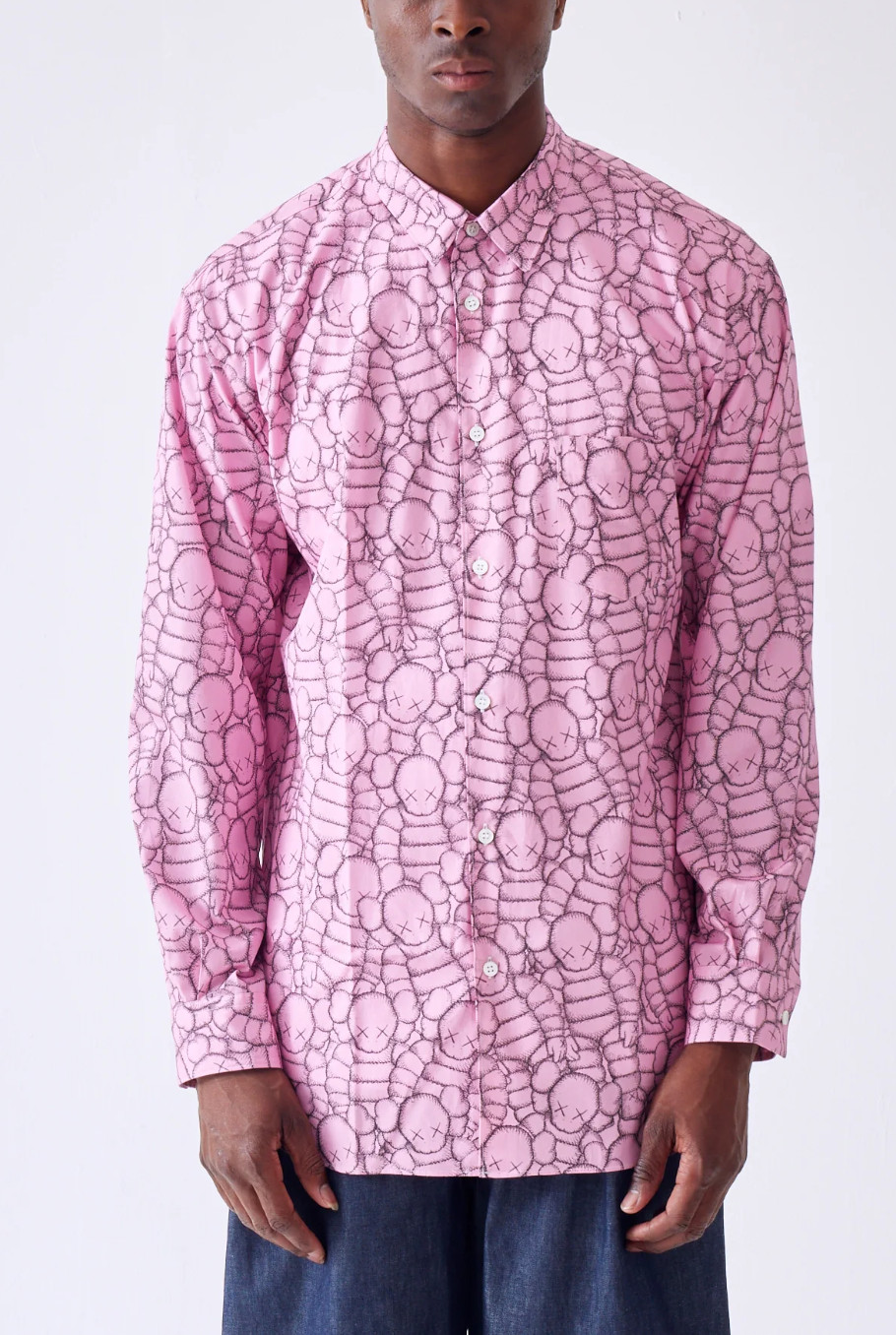 Comme Des Garçons x KAWS Chum Printed Dress Shirt Deadstock BNWT M image 7