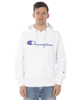 Felpa Champion Sweatshirt Hoodie Cotone Uomo Bianco 210967 WW001