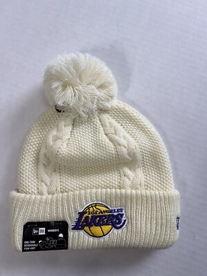 Los Angeles Lakers NBA Basketball Pom Beanie Womens