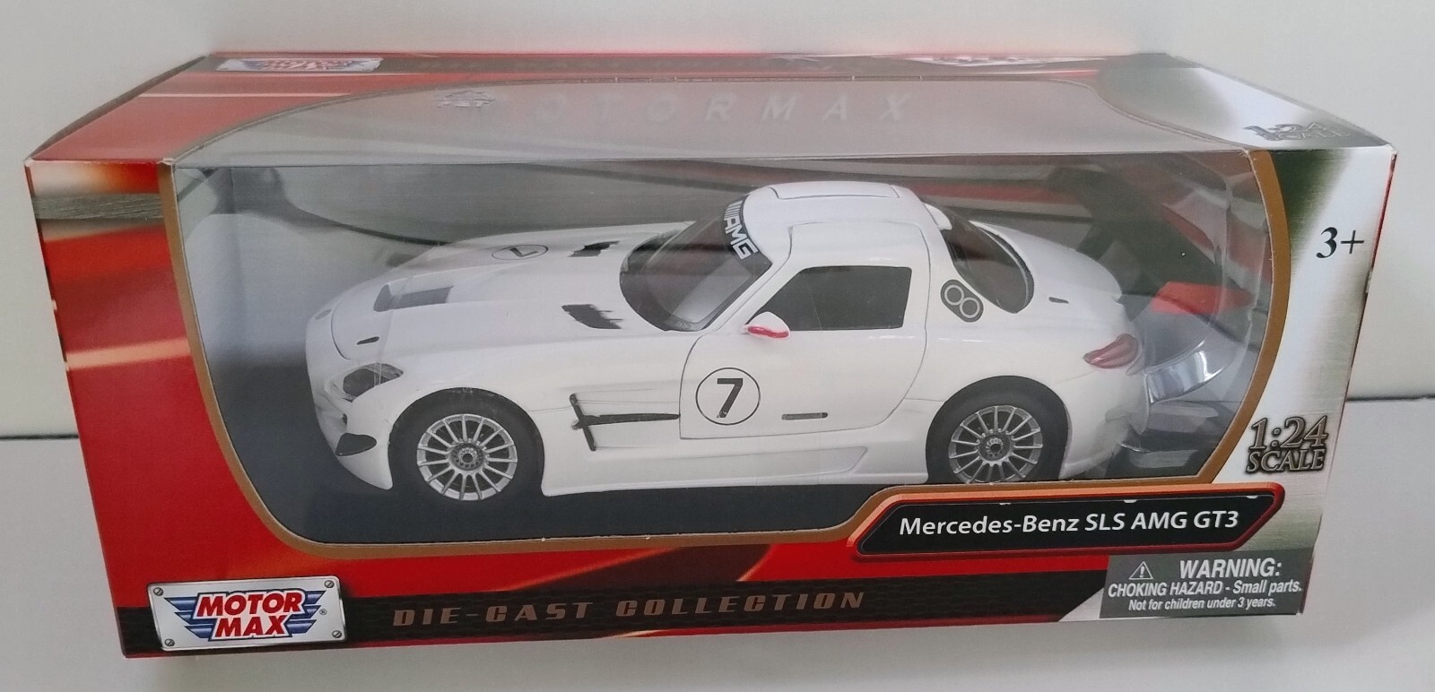 Motor Max - MERCEDES-BENZ SLS AMG GT3 (White) - Die Cast Model Car Scale 1:24