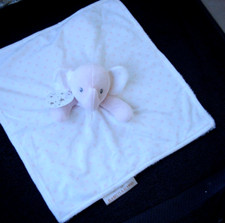 Blankets and Beyond Plush Pink Elephant Security Blanket Stars New