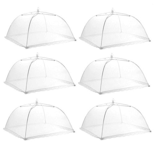 6 Pcs Food Cover Outdoor Picnic Covers for outside Pop-Up Mesh Tent