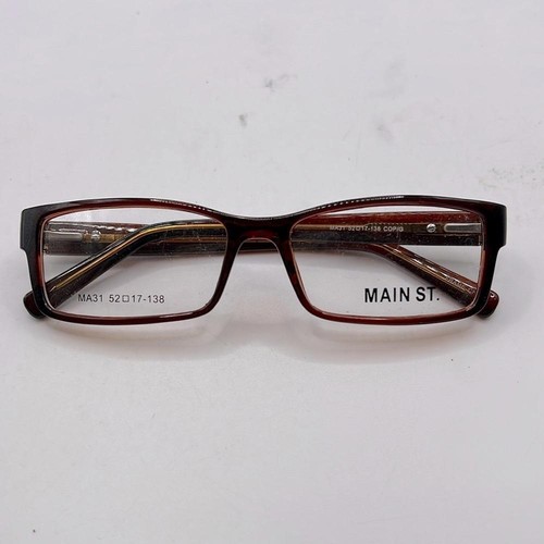 Main St. Brown Eyeglasses Glasses Frames 52 17 138 Rectangle