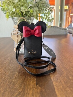 Kate Spade x Disney 3D Case Card Lanyard Minnie Mouse Bow