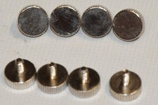 Lot 8 Flat Top Chrome Plated Coarse Thread Case Thumb Screws Thumbscrew