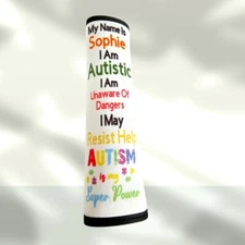 Autism Medical Alert Awareness Car Seat belt Cover ASD Autistic Child Non Verbal