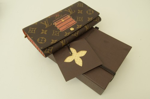 Authentic Louis Vuitton Monogram Fold Clutch Wallet Clip Leather Luggage Design