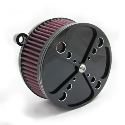 EIGHTBALL CUSTOM  Big Sucker Luftfilter Arlen Ness Cover schwarz glanz f. Harley
