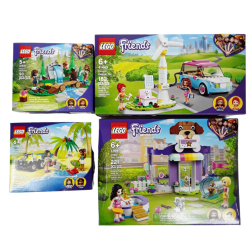  LEGO Friends Friends 66710 4-in-1 Building Toy Gift Set: Doggy  Day Care, Turtle Protection Vehicle, Forest Waterfall and Olivia's Electric  Car (66710) : Toys & Games