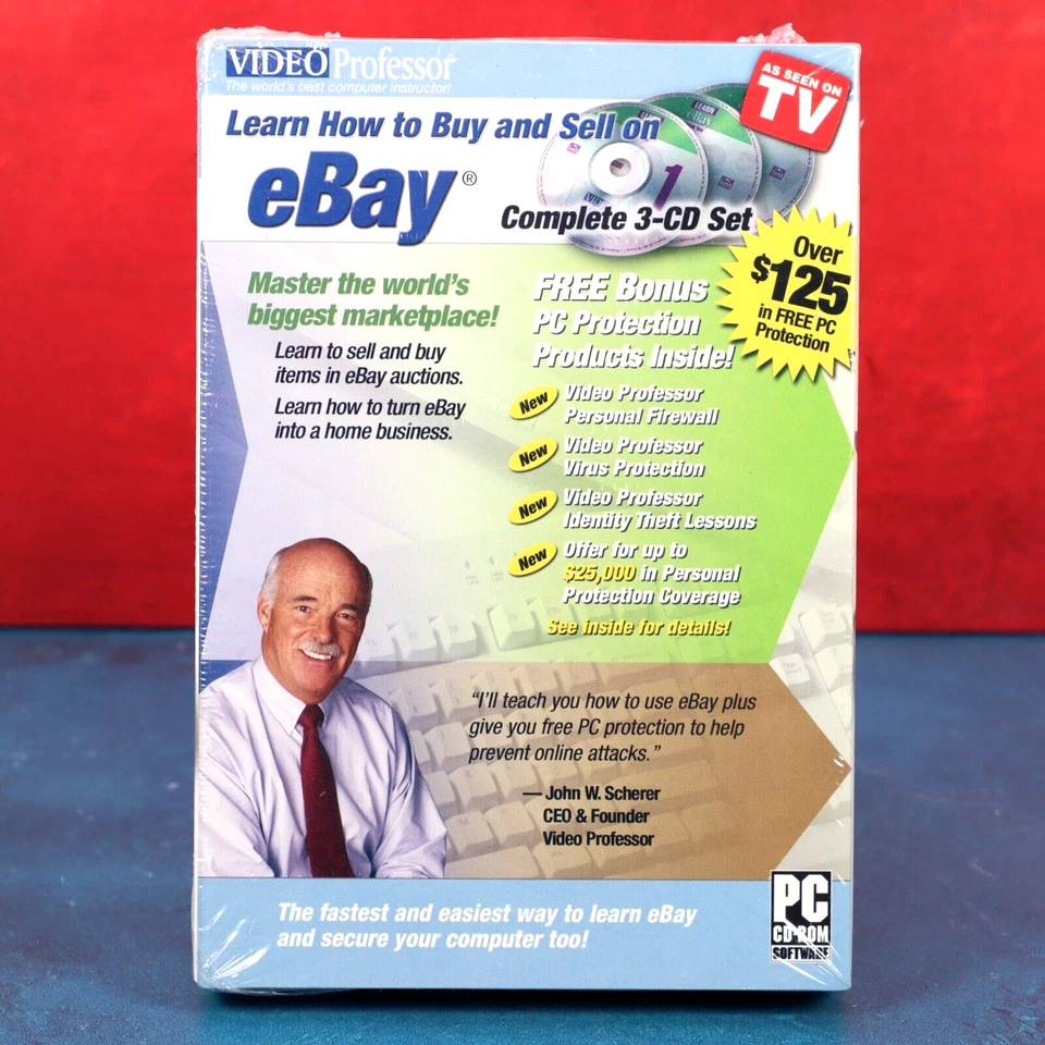 Video Professor Learn To Buy Sell On eBay 3-CD PC Only As Seen On TV 2006 Sealed - Image 2 of 4