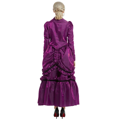 Women's Victorian Dress Steampunk Blouse & Skirt Costume Edwardian Dress Suit - Picture 22 of 29
