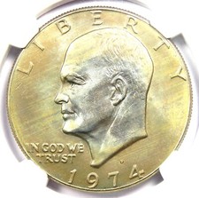 1974-D Eisenhower Dollar Ike $1 Coin - Certified NGC MS67 - $900 Value!