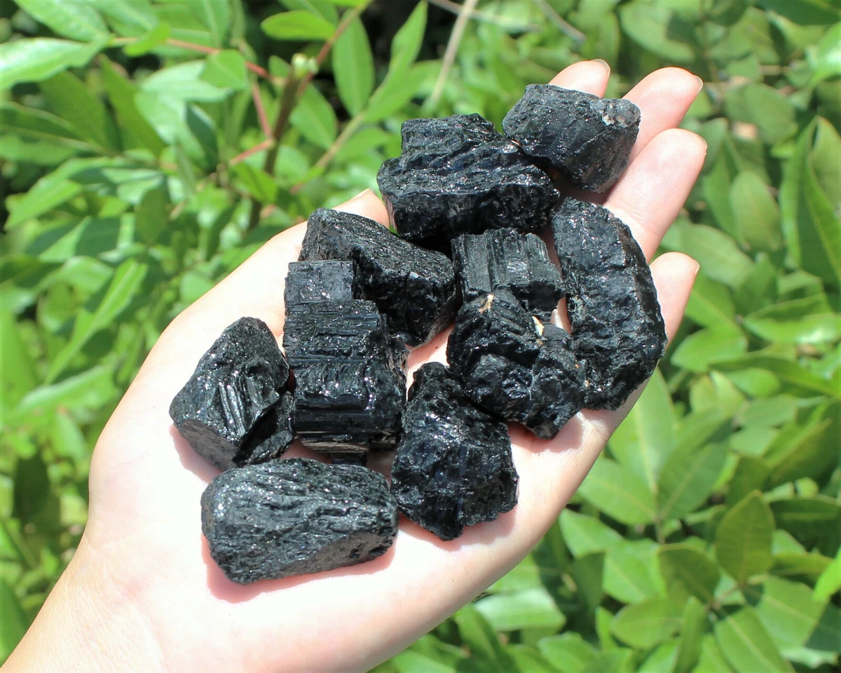 500 Carat Bulk Wholesale Lot Natural Rough Black Tourmaline Stones Rock Crystal