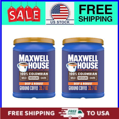 2 pack, Maxwell House 100% Colombian Ground Coffee, 35.7 oz Canister