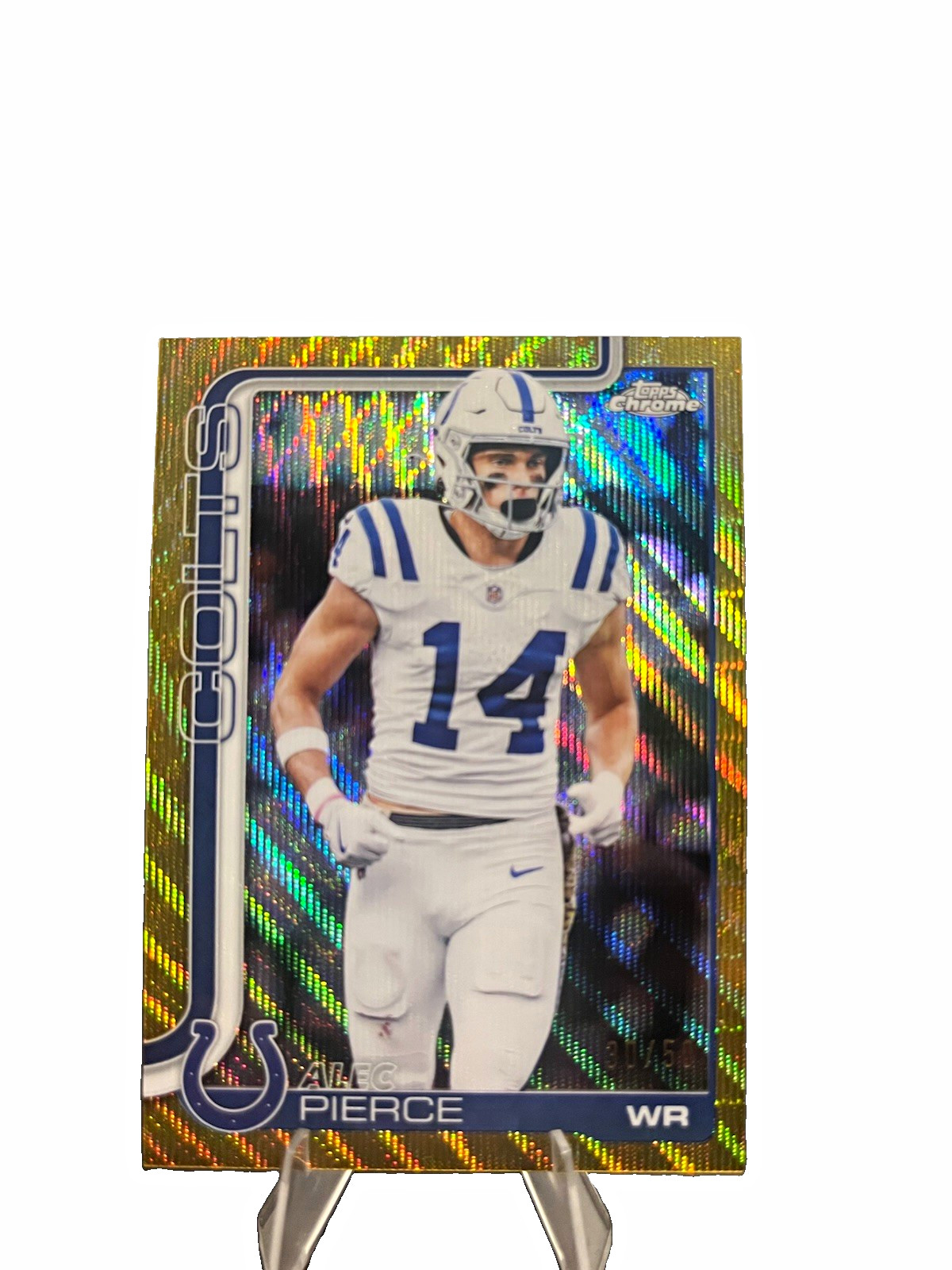 Topps 2025 Topps Chrome Gold Refractor Alec Pierce Colts #125 /50