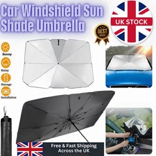Car Windshield Sun Shade Umbrella &ndash; UV Protection Foldable Front Window Visor UK