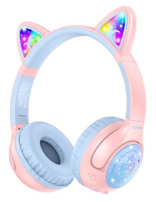 Cat Ear Kids Bluetooth Headphones, Kids Headphones Wireless with Detachable C...