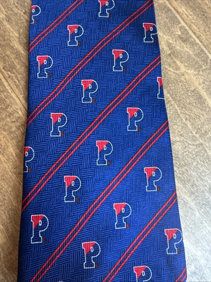 Corbata de seda izquierda Merge para hombre vintage Kansas University KU corbata de cuello Foto 2 de 4