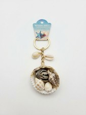 Natural Seashell Keychain Beach Charm Key Ring Pendant Shell Bag Accessory Gift