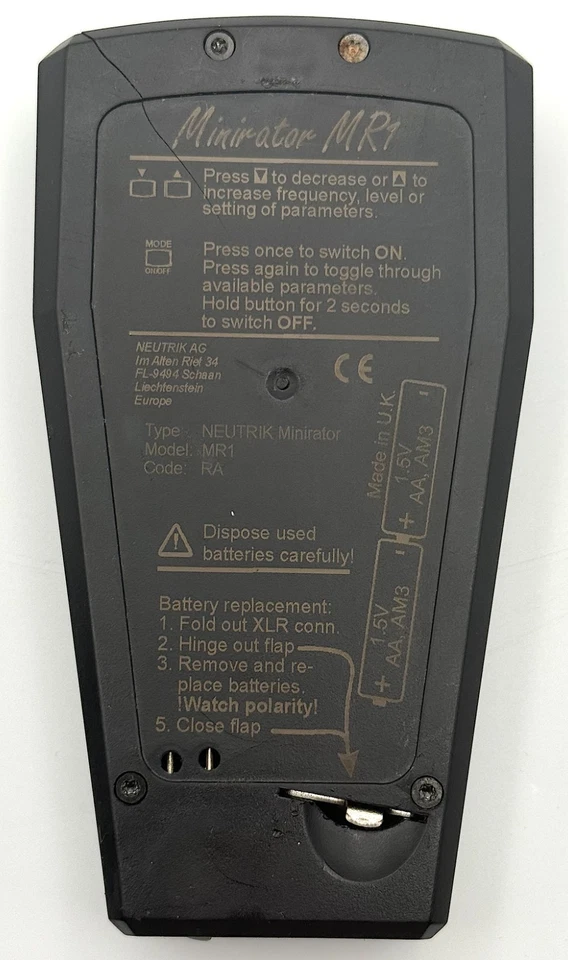NTI Minirator ML1 Audio Analyzer *AS-IS, Power Issue* Unit Only - Image 2 of 2
