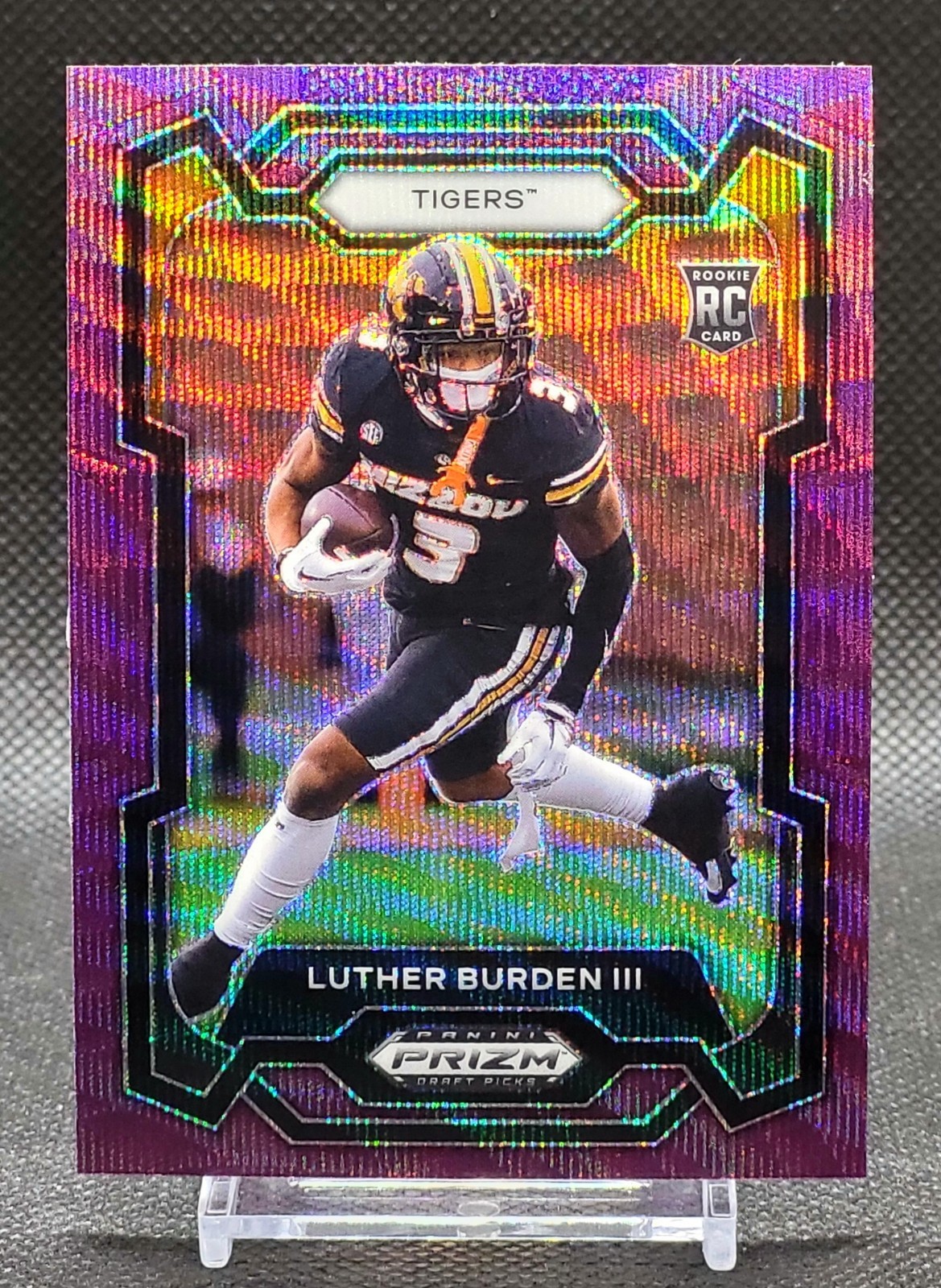 2024 Panini Draft Picks Rookie Luther Burden III Purple Wave Prizm #198 RC