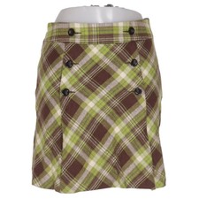 ESPRIT de Corp, Rock, Größe: 40, Grün/Braun/Weiß, Karo, Damen #l7v