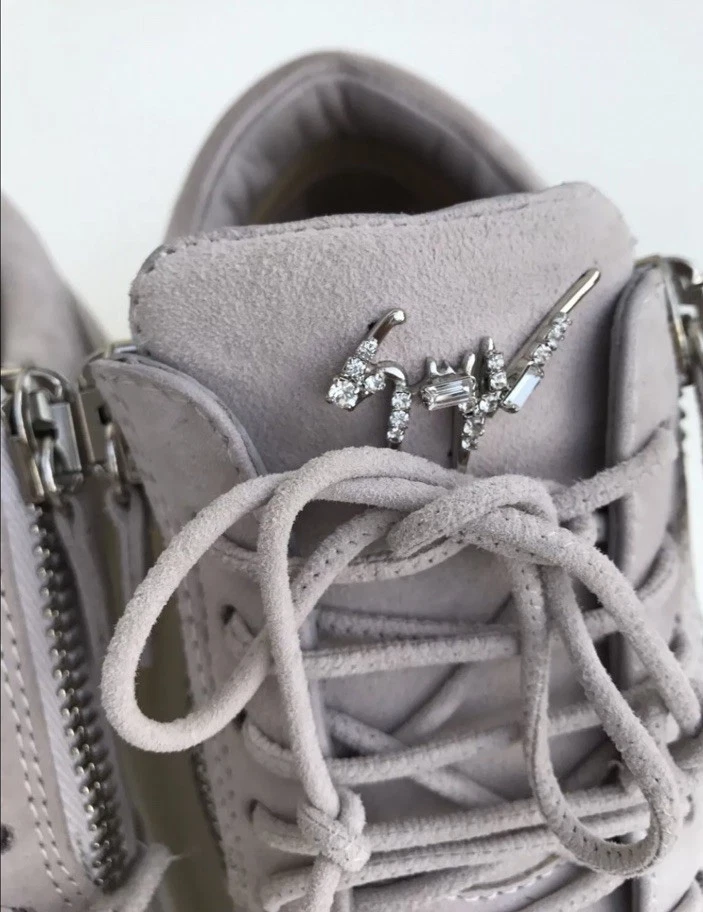 Giuseppe Zanotti Mujer’s Zapatos de Gamuza Parte Superior Baja Hechos en Italia Cremallera Tenis Talla 36 Foto 3 de 4