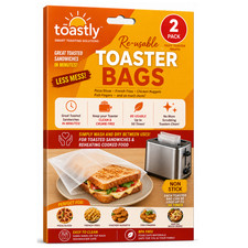 Reusable Toaster Bags Toastie Bags for Toaster Reusable and Washable 16.5 x 16cm