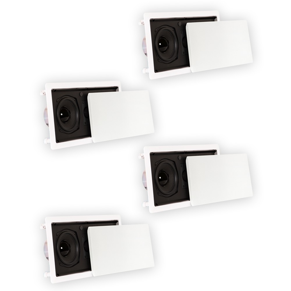 Theater Solutions TSLCR5 Flush Mount Speakers Dual Woofer In