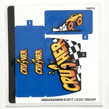 LEGO STICKER SHEET 60180 Monster Truck Stickers Decals Town City Race