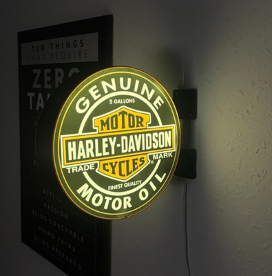 Double-Sided Harley Davidson LED Wall Light 9'' Garage Bar Man Cave Decor