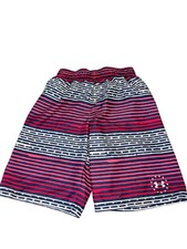 Under Armour Boys Swim Trunks YMD Red White Blue Patriotic USA Flag Board Shorts
