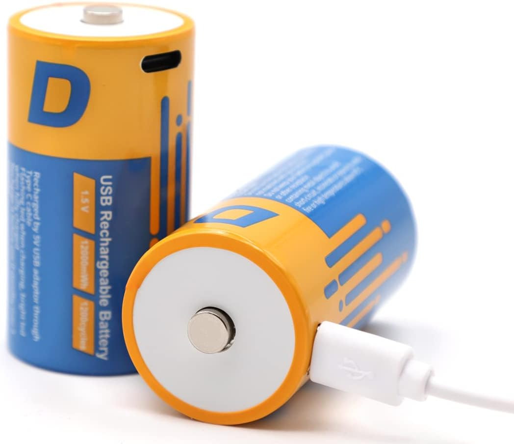 Batterie Litio D 1.5V 12000mWh USB | Pile LR20 Professionali