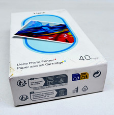Liene Photo Printer Paper & Ink Cartridge Refill 40 Prints 6-Inch Thermal Paper
