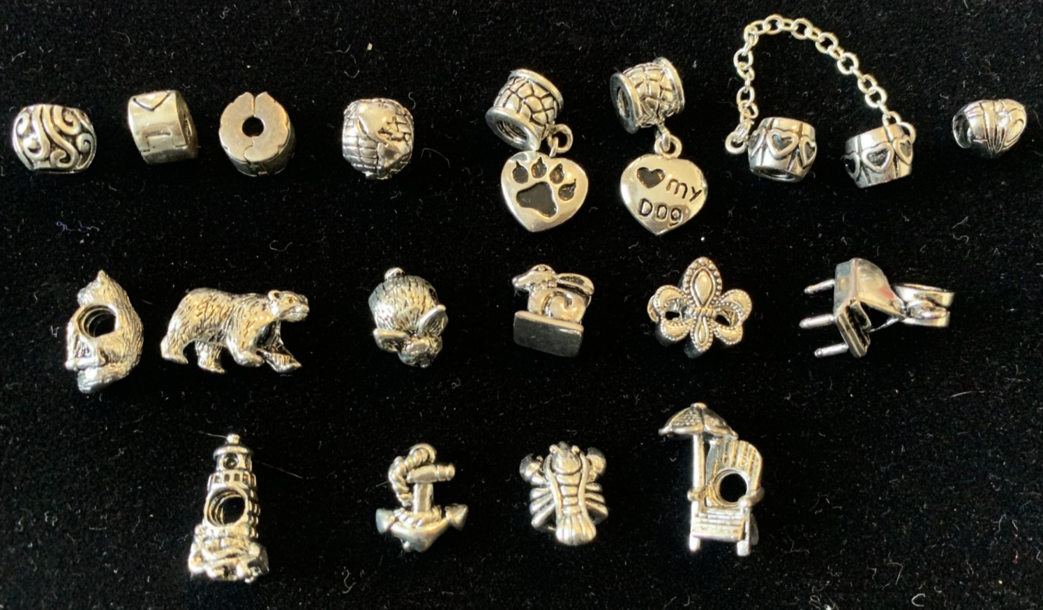 *LOTof18*NWOTAssorted925SterlingSilverPANDORACharms&Beads
