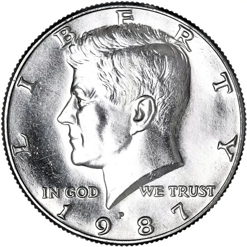 1987 P KENNEDY  Half Dollar  50c  BU  from  Mint Set