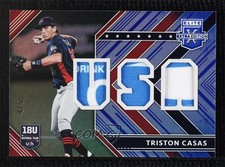 2018 Panini Elite Extra Edition USA Materials Blue 4/5 Triston Casas 1v3
