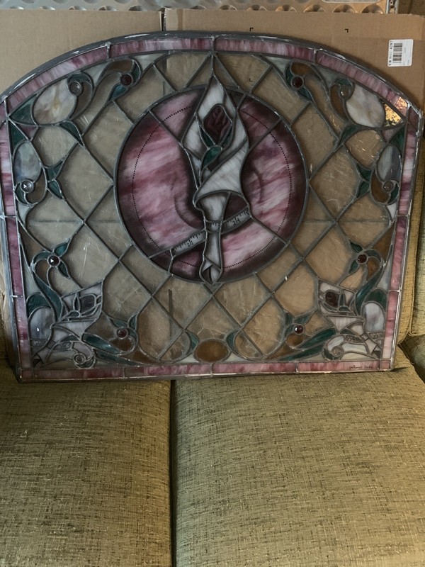 Large Vintage Stained Glass. Appraisal by Original Studio Lagranger $3-$5k!