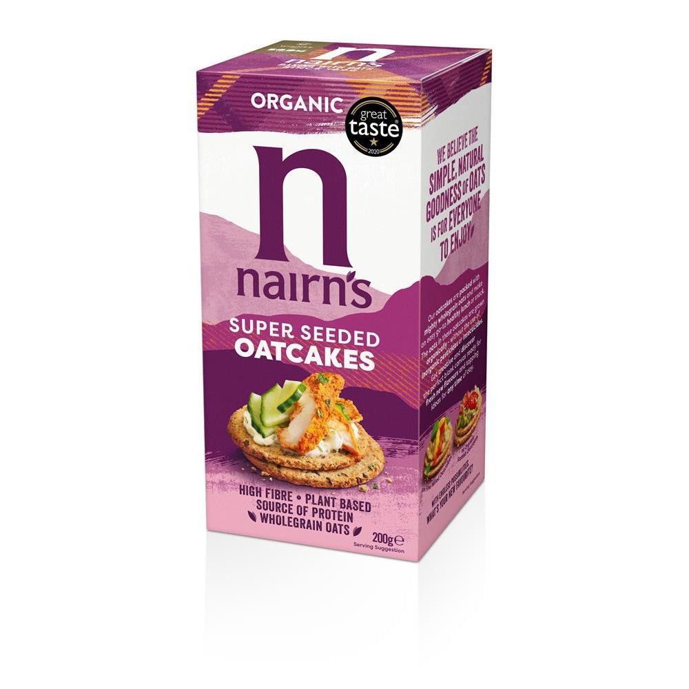 Nairn's Organic Super Seeded Oatcakes 200g - Pack of 3