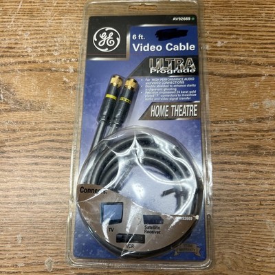 GE Ultra Prograde Video Cable 6ft. AV92669 Double Shielded - TV VCR Satellite